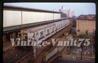 Orig Slide York City Transit Subway Bmt Ind R7 1641 Brooklyn Kodachrome 1972