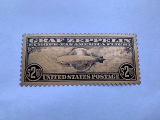 Vintage Graf Zeppelin Europe Pan America Flight US Postage Copper Commemorative 2