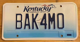 Kentucky Vanity License Plate Back For More