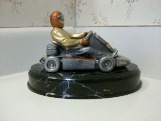 Vtg Briggs And Stratton Go - Kart Racing Trophy Multi Color Detailed Marble Base 2