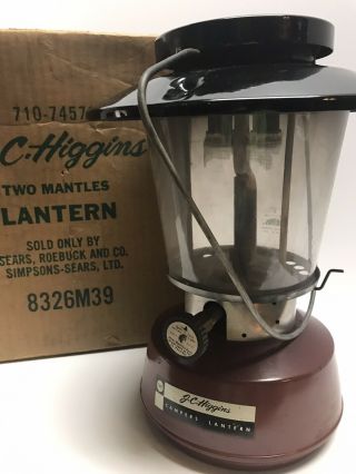 Vintage Sears Roebuck Jc Higgins Lantern 2 Two Mantles 710 - 74571 W/orig Box