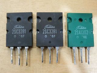 Toshiba 2sc3281 (2) 2sa1302 (1) Vintage Matched Transistors