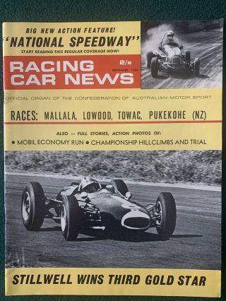 Vintage Australian Racing Car News Nov 64 Races Pukekohe Lowood Mallala Towac