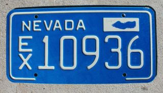 Nevada Exempt License Plate 1975 - 1982