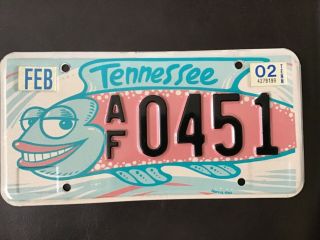 2002 Tennessee Vehicle License Plate Tag Specialty Fish