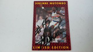 Dikembe Mutombo Fleer 1992 Autographed Limited Edition Card 3