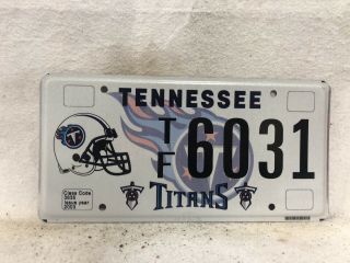 2003 Tennessee Titans License Plate