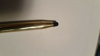 Vintage Cross 1/20 10kt Gold Filled Ballpoint Pen With Ink - Made In Usa
