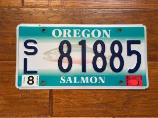 Oregon Salmon Fishing Specialty Auto License Plate Environmental Wildlife Fish