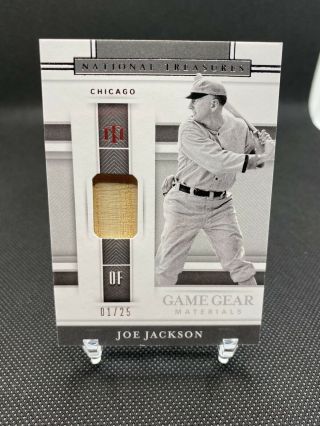 2020 National Treasures Joe Jackson Hof Game Gear 1/25 Chicago White Sox Bat