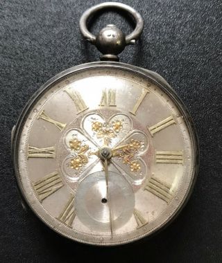 Antique Sterling Silver Open Face Pocket Watch (by James Thickbroom?)