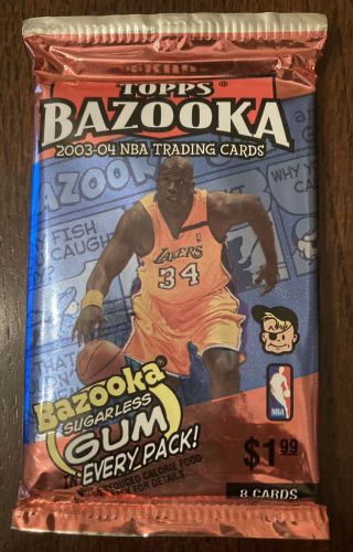 2003 Topps Bazooka Basketball Pack (lebron James Rookie Year)