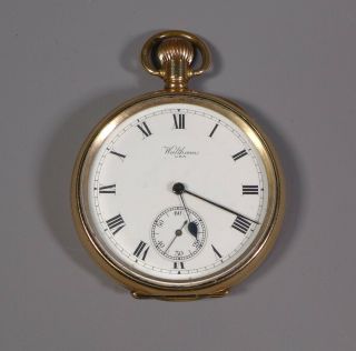 Fine Antique American Waltham Gold Plated Pocket Watch Ticking Dennison Case