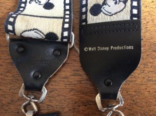 Disney Mickey Mouse Camera Strap Black & White Film Strip Vintage Bobby Lee