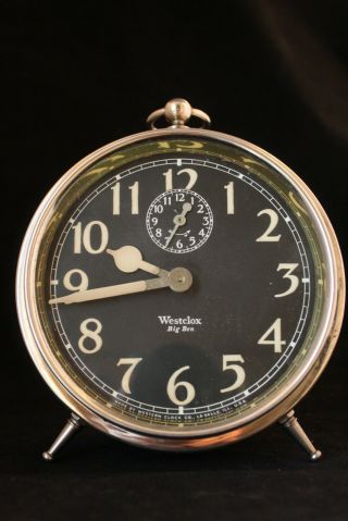 Vintage Antique Westclox Big Ben Peg Leg Alarm Clock 2