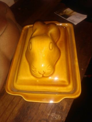 Le Creuset? Antique Rabbit Head Hare Pate Terrine Mold Arpege.  France