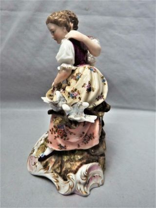 ANTIQUE VOLKSTEDT (TRIEBNER ENS) PORCELAIN GERMANY COURTING COUPLE FIG 1880 ' s 3