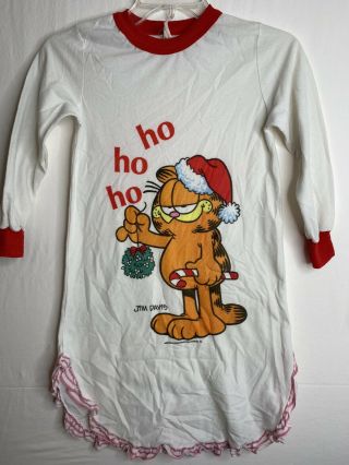 Vintage Garfield The Cat 1978 Child Girls Size 8 Nightgown Night Gown T