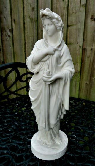 Antique 19thc R&l Parian Figure Of " Winter " From The Four Seasons C1870