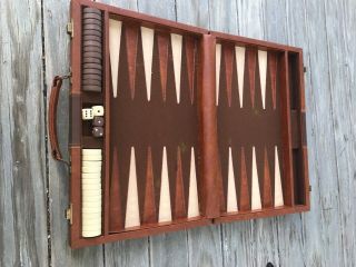 Vintage Crisloid Bakelite Travel Backgammon Set