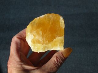 Orange Calcite Crystal Chunk Mexico Vintage Old Stock