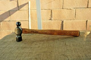 Vintage Craftsman 24 Oz Head Ball Peen Hammer With Craftsman Hickory Handle