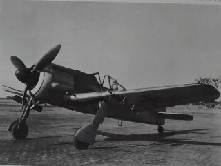 1974 Focke Wulf Fw 190 A - 4 Luftwaffe Wwii Fighter Aircraft Photographic Plate