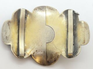 Antique Russian silver 84 cloisonne enamel belt buckle,  37 grams 2