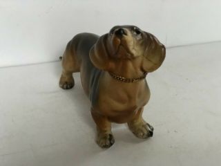 Dachshund Dog Figurine Porcelain Vintage Japan 2