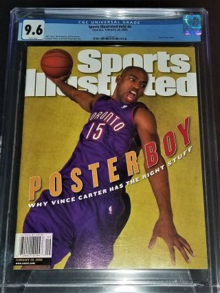 Feb/2000 Vince Carter (1st Pro Cvr) Sports Illustrated Newsstand Cgc 9.  6 Highest