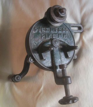 Vintage Pike Mfg N.  H.  Co.  No.  4 Grinder Grinding Sharpening Hand Turned Wheel