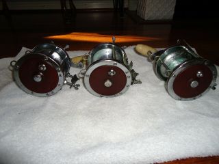 3 Vintage Penn Senator 113h 4/0 Special High Speed Reel Made In Usa No Res