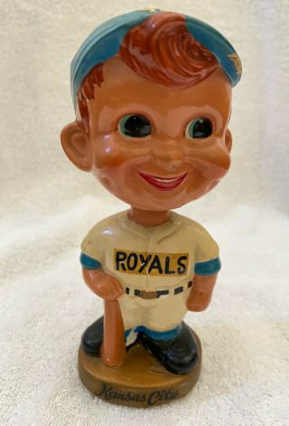 Vintage 1960s Mlb Kansas City Royals Baseball Bobblehead Nodder Bobble Head