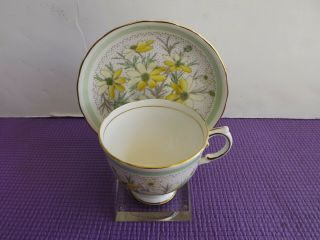 Vintage Tuscan Fine Bone China Tea Cup & Saucer Yellow Flowers England