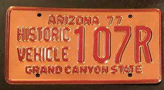 Arizona 77 Historic Vehicle License Plate Copper Grand Canyon State -