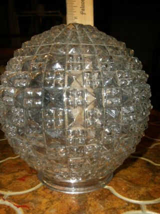 Vintage Clear Glass Ball Globe For Ceiling Light.  Spprox.  : 3 1/8 " Diameter At O
