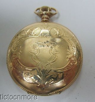 Antique Awwco Waltham Grade No 220 Hunting Case Pocket Watch 1901