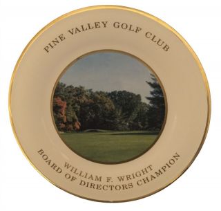 Lenox Pine Valley Golf Club William F.  Wright Collectible Plate 12th Hole 2012