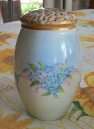 Vintage Bavaria Porcelain Hand Painted Muffineer Sugar Shaker R Monogram