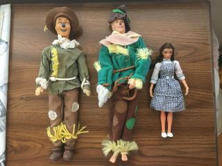 3 Wizard Of Oz Dolls Vintage Mgm 1988 And 1974 2 Scarecrow And 1 Dorothy