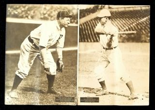 1909 Boston Herald Baseball Supplement Tris Speaker Rookie Ginger Beaumont Gd