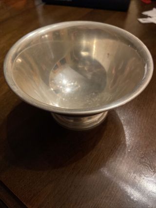 C.  D Peacock Sterling Silver 5” Footed Bowl 3” Tall 432