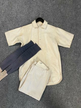 Early 1900 Spalding Wool Baseball Uniform Jersey Gorgeous Full Collar Vintage