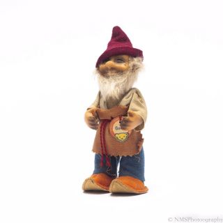 Steiff Gucki Elf Dwarf Vintage 6 " Figure Doll W/ Hang Tag Made In Germany