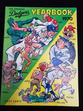 Vintage 1970 Los Angeles Dodgers Souvenir Yearbook