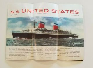 Vintage S.  S.  United States LInes Deck Plans AND Luggage tags 3