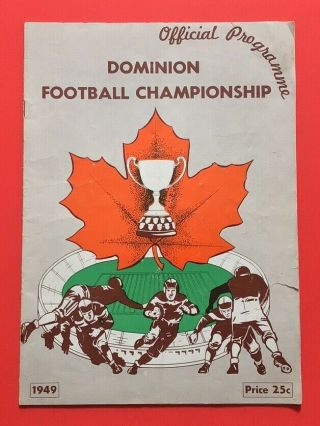 Scarce 1949 Grey Cup Program: Montreal Alouettes Beat Stampeders 28 - 15 - Pre - Cfl