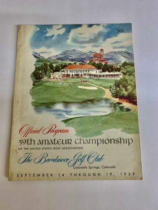 1959 Official Program 59th Amateur Championship Golf Assoc.  Colorado Springs