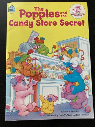 The Popples And The Candy Store Secret Vintage Softcover Book