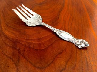 International Silver Sterling Cold Meat Serving Fork Frontenac 1903 Art Nouveau